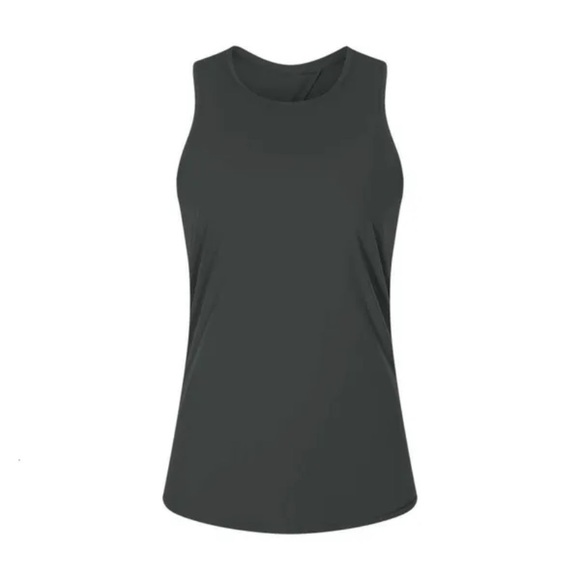 None Tops - Open back tank - solid black